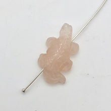 Load image into Gallery viewer, 2 Carved Pretty Rose Quartz Lizard Beads | 26x14x7mm | Pink - PremiumBead Alternate Image 4