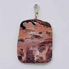 Load image into Gallery viewer, Apache Jasper Sterling Silver Rectangle Pendant | 2" Long | Red Pink | 1 Pendant