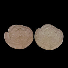Load image into Gallery viewer, Bloomin' 2 Carved Flower Pink Chalcedony Rose Double Drilled Beads 10783