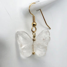 Load image into Gallery viewer, Quartz Butterfly 14Kgf Gold Earrings | Semi Precious Stone Jewelry | - PremiumBead Alternate Image 3