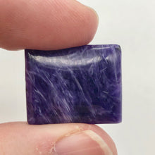 Load image into Gallery viewer, 70cts of Rare Rectangular Pillow Charoite Beads | 2 Beads | 25x20x8mm | - PremiumBead Alternate Image 7