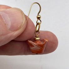 Load image into Gallery viewer, 14Kgf Chinese Money Symbol Red Sardonyx Earrings 503176 - PremiumBead Alternate Image 6