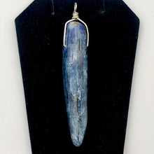 Load image into Gallery viewer, 102cts! Organic! 64x14x12mm Blue Kyanite Pendant Wire Wrap Pendant | 2 15/16" |