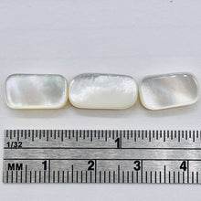 Load image into Gallery viewer, Shine 3 Natural Mother of Pearl Shell Beads 11x9x4mm to 15x9x3.5mm 002206