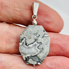 Load image into Gallery viewer, Picasso Jasper Sterling Silver Drop/Dangle | 1 1/2" Long | Gray/Black | 1 Pendant