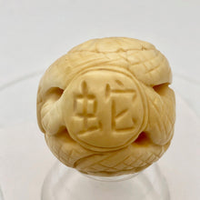 Load image into Gallery viewer, Chinese Zodiac Year of the Snake Waterbuffalo Bone Bead | 30mm| Cream | 1 Bead | - PremiumBead Alternate Image 5