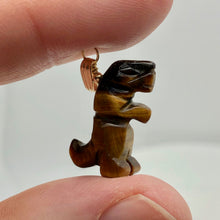 Load image into Gallery viewer, Tiger's Eye Tyrannosaurus Rex Dinosaur Pendant Necklace|14k Gold Filled Jewelry - PremiumBead Alternate Image 7