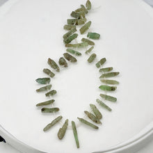 Load image into Gallery viewer, Kyanite Natural Crystal Pendant Bead Strand | 15x4x6 to 32x3x7mm| Green | 40 Bd|
