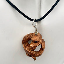 Load image into Gallery viewer, Hand Carved Boxwood Crouching Dragon Sterling Pendant 504128BDS - PremiumBead Alternate Image 6