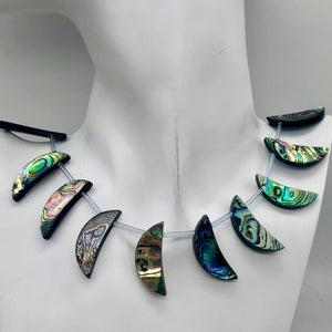 Blue Sheen Abalone Pendant Beads | 30x10x3mm | Multi-color |  Bead(s) - PremiumBead Alternate Image 6