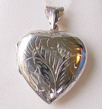 Load image into Gallery viewer, Love Sterling Silver Heart Locket Pendant 10029B - PremiumBead Alternate Image 2