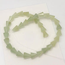 Load image into Gallery viewer, Delicate Carved New Jade Cone Shaped Beads | 12x10mm | 7 Beads |