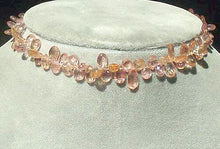 Load image into Gallery viewer, Natural Imperial Topaz Faceted Briolette Beads | 7x4mm | Pink/Orange | 2 Beads |
