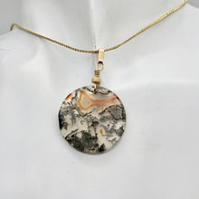 Load image into Gallery viewer, Limbcast Round 14K Gold Filled Pendant | 1.5" Long | Clear Orange |