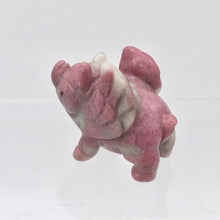 Load image into Gallery viewer, When Pigs Fly Rhodonite Winged Pig Figurine | 40x33x20mm | Pink/Grey | 34.5g - PremiumBead Alternate Image 7