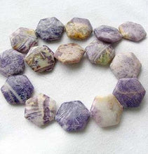 Load image into Gallery viewer, Purple Flower Sodalite 26x24mm Hexagon Pendant Bead Strand 108423 - PremiumBead Primary Image 1