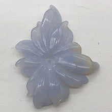 Load image into Gallery viewer, 40.7cts Hand Carved Blue Chalcedony Flower Bead | 51x36x4mm |
