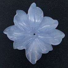 Load image into Gallery viewer, 41cts Exquisitely Hand Carved Blue Chalcedony Flower Pendant Bead - PremiumBead Alternate Image 3