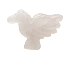 Load image into Gallery viewer, Lovely Hand Carved Rose Quartz Dove Figurine Worry Stone | 18x18x7mm | Pink