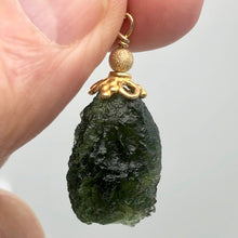 Load image into Gallery viewer, Other Worldly Green Moldavite Meteor 14KGF Pendant - PremiumBead Alternate Image 2