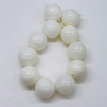 Load image into Gallery viewer, Onyx Half Strand of Large Round Beads | 17mm | White | 11 Beads |