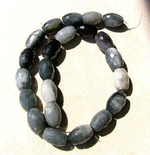 Load image into Gallery viewer, 2 Cat's Eye Chrysoberyl Quartz Faceted Barrel Beads 7519 - PremiumBead Alternate Image 3