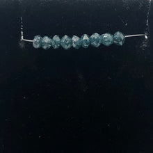 Load image into Gallery viewer, Blue Diamond Faceted Roundel Beads | 3-2.6mm | 9 Beads | ~1.0 carat |10597A - PremiumBead Alternate Image 3