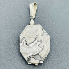 Load image into Gallery viewer, Picasso Jasper Sterling Silver Drop/Dangle | 1 1/2" Long | Gray/Black | 1 Pendant