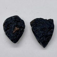 Load image into Gallery viewer, 2 Unique Pendant size Black Meteor Fragments | 31x22x8 to 28x21x9mm |
