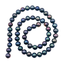 Load image into Gallery viewer, Fresh Water Pearl Strand Round | 8 mm | Blue/Purple | 54 Beads |