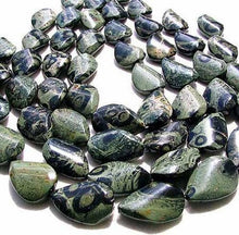 Load image into Gallery viewer, Green Kambaba Jasper Focal Teardrop Bead Strand 108901 - PremiumBead Alternate Image 2