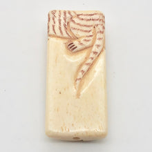 Load image into Gallery viewer, Play Carved Bone Tile Cat Kitty with Mouse Bead 10757 - PremiumBead Alternate Image 2