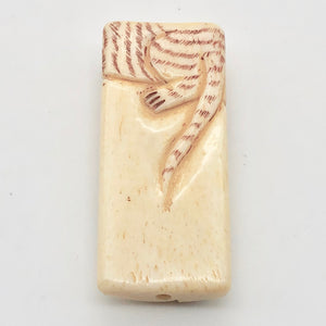 Play Carved Bone Tile Cat Kitty with Mouse Bead 10757 - PremiumBead Alternate Image 2