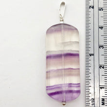 Load image into Gallery viewer, Striped Lavender Fluorite & Sterling Silver Pendant | 40x16x7mm |