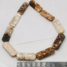 Load image into Gallery viewer, Conglomerate Jasper Rounded Rectangle Strand | 40X15X5 | Pastels/Brown | 10 Bead