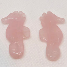 Load image into Gallery viewer, Unique Rose Quartz Carved Seahorse Worry-Stone Figurine | 35x19x5mm | Pink - PremiumBead Alternate Image 3