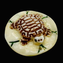 Load image into Gallery viewer, Turtle Round Pendant Bead | 22x6mm | Red White Green | 1 Bead |
