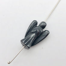 Load image into Gallery viewer, 2 Loving Hand Carved Hematite Guardian Angels | 21x14x8mm | Graphite - PremiumBead Alternate Image 5