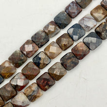 Load image into Gallery viewer, Faceted Pietersite Bead Strand! |12x12x5mm | red-brown | Square | 33 beads | - PremiumBead Alternate Image 3