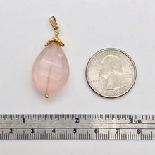 Load image into Gallery viewer, Sparkle Twist Faceted 14kgf Rose Quartz 23x17mm Pear Pendant - PremiumBead Alternate Image 3