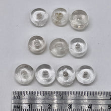 Load image into Gallery viewer, Quartz Crystal Polished Roundel Beads | 11x4mm | Clear | 10 Beads |
