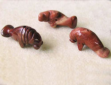 Load image into Gallery viewer, Grace 2 Carved Jasper Manatee Beads | 21x11x9mm | Red - PremiumBead Alternate Image 2