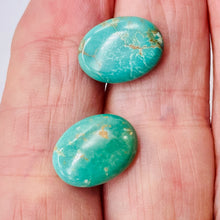 Load image into Gallery viewer, 2 Natural 16x12x5mm Turquoise Skipping Stone Focal Beads 2194