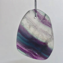 Load image into Gallery viewer, Fluorite Freeform Pendant Bead Clear/Purple/Teal 5432O - PremiumBead Alternate Image 3
