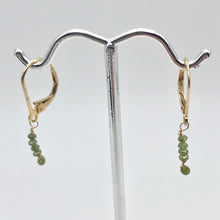 Load image into Gallery viewer, Sparkle Parrot Green Diamond (.73cts) &amp; 14K Gold Earrings 309605 - PremiumBead Alternate Image 3
