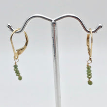 Load image into Gallery viewer, Sparkle Parrot Green Diamond (.73cts) & 14K Gold Earrings 309605 - PremiumBead Alternate Image 3