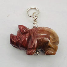 Load image into Gallery viewer, Piggie Brecciated Jasper Pig & Sterling Silver Pendant 509274JP