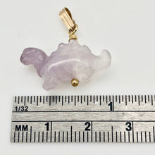 Load image into Gallery viewer, Dinosaur Carved Amethyst Stegosaurus 14Kgf Pendant | 1 inch long | Purple | - PremiumBead Alternate Image 8