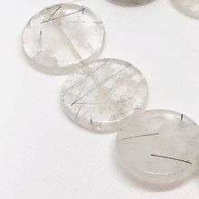 Load image into Gallery viewer, Tourmalated Quartz 30mm Disc Pendant 15" Strand 107652A - PremiumBead Alternate Image 4