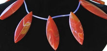 Load image into Gallery viewer, Designer Red Orange Sardonyx 64x20mm Pendant Bead Strand 109230A - PremiumBead Alternate Image 2